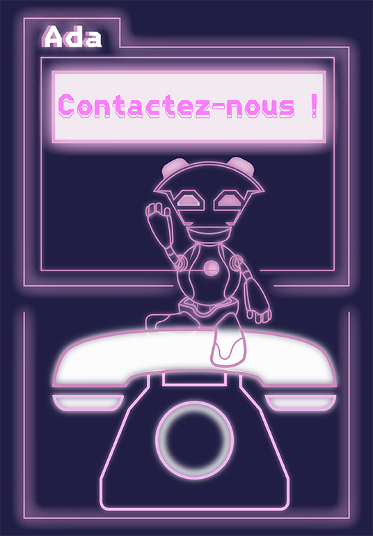 Mascotte robot qui a une idée