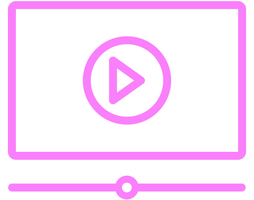Image illustrant production vidéo, néon rose